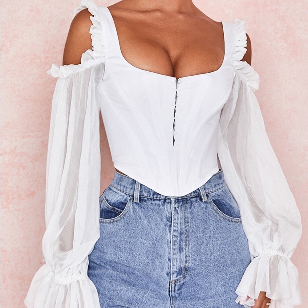 XS House of CB Long Sleeve Corset Top